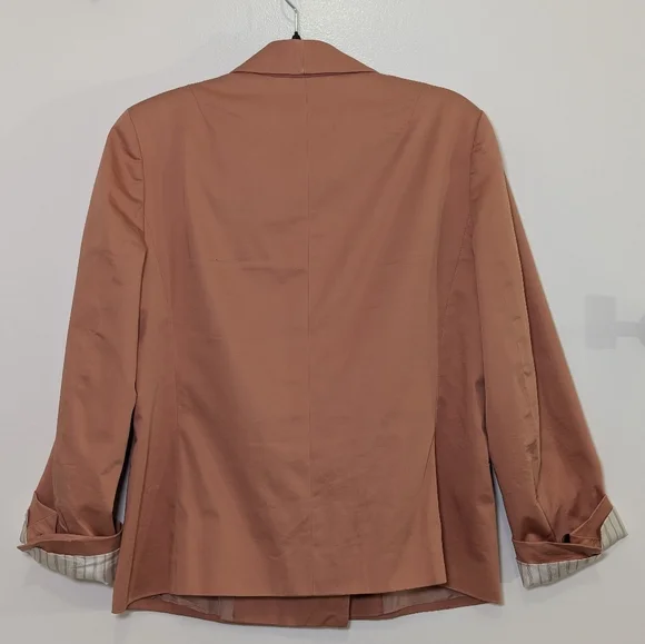 J.Crew Double Breasted Blazer Size Size 4 Blush Peach Tailored Quiet luxury Chic - Picture 6 of 6